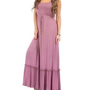Ruffle Hem Maxi Dress